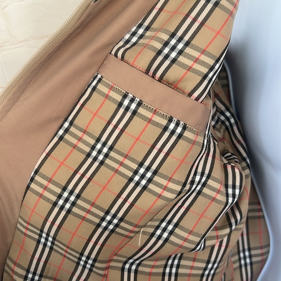 VTG BURBERRY OF LONDON nova check print coat size small tan - Picture 14 of 16